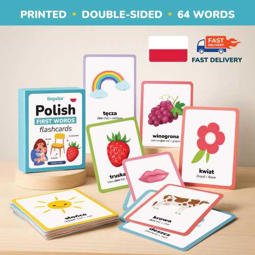PRINTED Polish flashcards first words Polish Language Learn Polish Baby Gift vocabulary Polish Letters Kids Preschool Teacher Polish gift