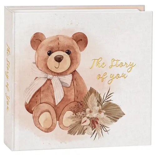 Elegant Design Baby Memory Book for Boy or Girl, Baby 5 Years Journal with Keepsake Sleeve, First Time Mom must have with 24 Baby Milestone Stickers, Scrapbook or Photo Album.