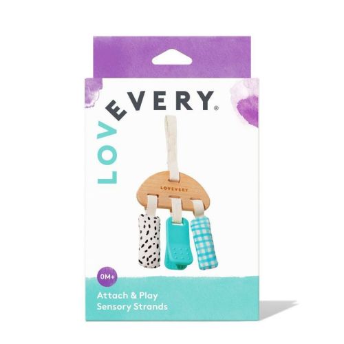Lovevery Attach and Play Sensory Strands: Organic Cotton, Sensory Development, Fine Motor Skills