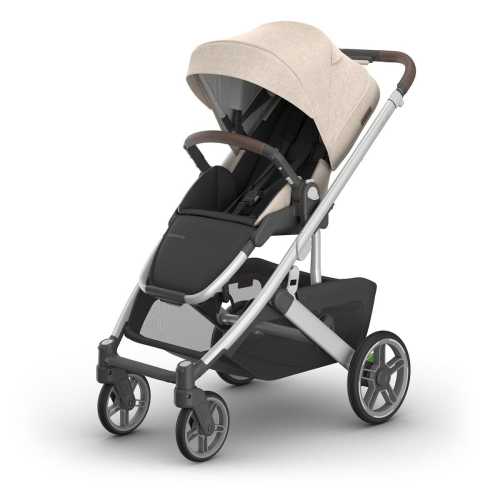 UPPAbaby Cruz V3 Stroller - Declan (Oat Melange / Silver Frame / Chestnut Leather)