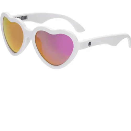 BABIATORS 43mm Blue Series Polarized Heart Shaped Sunglasses, 0-2 Y