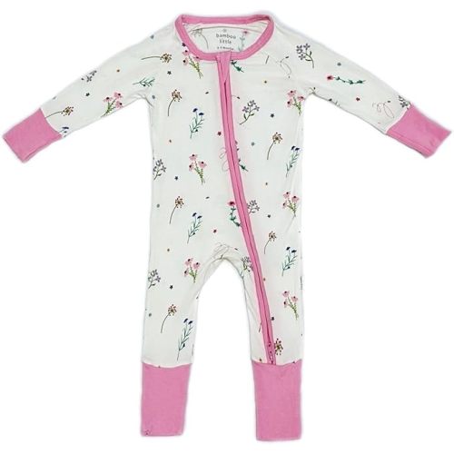 Bamboo Little Ultra-Soft Convertible Baby Romper - Gender Neutral Infant Clothes with 2-Way Zipper, Footless Sleepwear