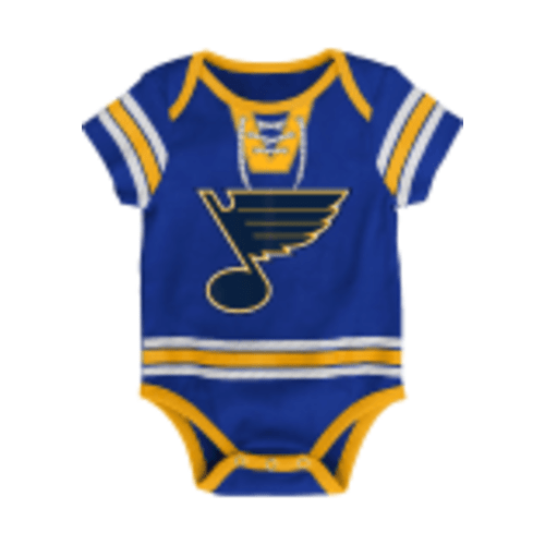 STL Blues St Louis Blues BLUE Baby Hockey Pro Blank One Piece - 133416411