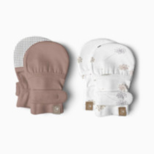 Goumi Kids Stay-On Baby Mitts (2 pack) - High Prairie + Dandelion, 0-3 M