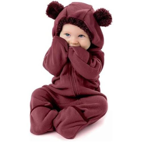 Cuddle Club Fleece Baby Bunting Bodysuit Hoodie, Newborn - 5T