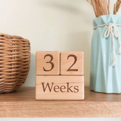 Baby Milestone Wooden Blocks New Pregnancy Gift First Time Mom New Baby Gift Age Blocks Wooden Blocks Baby Shower - Etsy