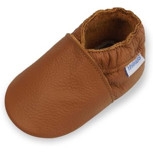 YIHAKIDS Baby Leather Shoes First Walking Moccasins Infants Boys Girls Soft Sole Toddler Crawling Slippers