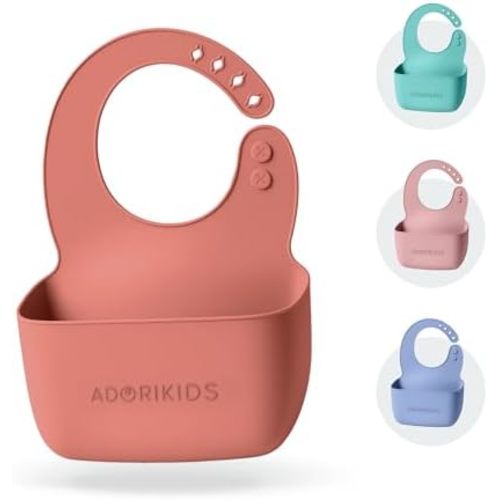 RideBib Silicone Vomit Bib with Extra-Deep Pocket for Motion Sickness Relief During Travel. Patent Pending