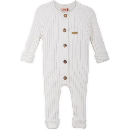 Minora Baby Romper Onesies Long Sleeve Clothing, Baby Essentials Knitted Overalls Outfits for Girl&Boy Clothes, 0-12 Month - 3-6 Months - Bone