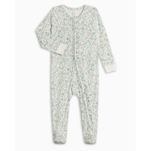 Neve Ruffle Zipper Footed Romper