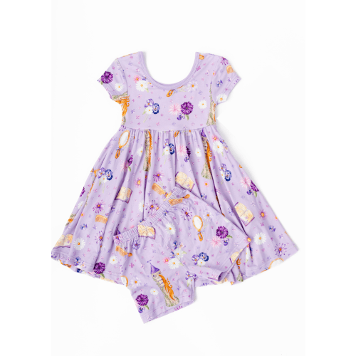 Rapunzel Bamboo Twirl Dress – Little Crowns & Capes