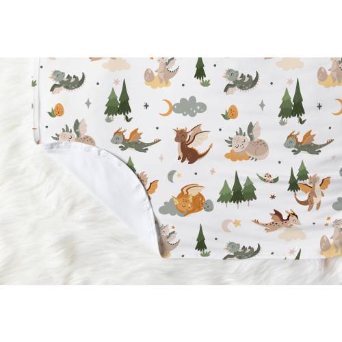 Baby Boy Dragons Swaddle Set, Matching Fairytale Knot Hat / Beanie, Cute Newborn Forest Outfit, Fantasy Theme Shower, Gender Reveal Party