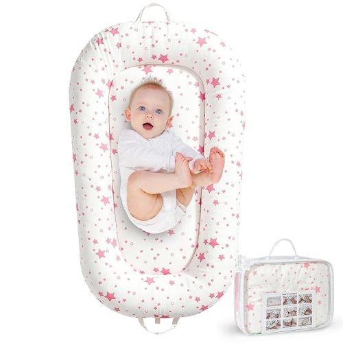 Portable Baby Activity Pad for Supervised Awake-Time Floor Activities, Breathable Cotton Activity Surface