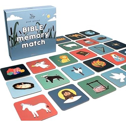 Good Ground Toddler Matching Memory Match Game | Fun & Fast Gifts for Boys & Girls Ages 3 to 7 - Christain Preschool Homeschool Biblical Bible Themed Card Game