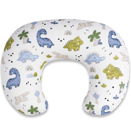 Nursing Pillow for Breastfeeding and Bottle Feeding, Ergonomic Design for Tummy Time & Sitting Support, with Removable & Washable Soft Cover, Hypoallergenic Newborn Baby Pillow for Boys and Girls