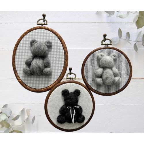 Teddy Bear Wall Art | Sophisticated Nursery Decor | Black Grey White Neutral Nursery