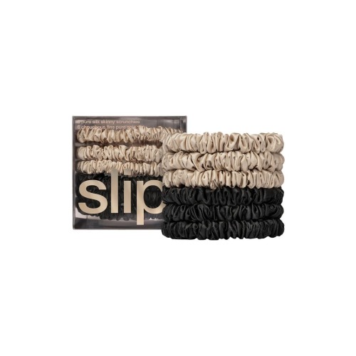 Pure Silk 6-Pack Skinny Scrunchies $51 Value, One Size