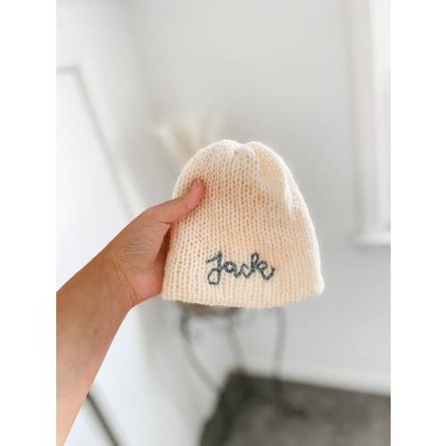 Personalized Newborn Hat || Monogramed Baby Beanie