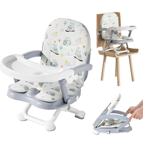 Folding Baby Booster Seat for Dining Table, Portable Toddler Chair with 4 Adjustable Heights and 3-Point Harness, Travel Booster Seat for Indoor/Outdoor - Walmart.ca
