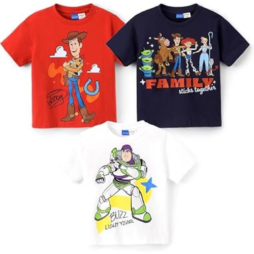 Disney Marvel Spiderman Boy/Girl Short T Shirts Cars Stitch Cotton Tee Toy Story Kids Cloth Star Wars Mickey 3 Pack Tops 2-9Y