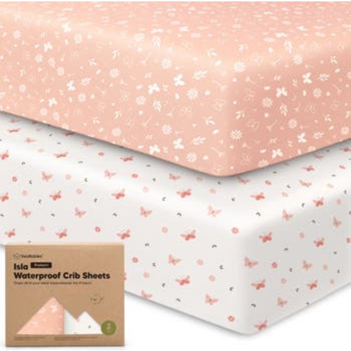 2-Pack Isla [Protect+] Waterproof Crib Sheets