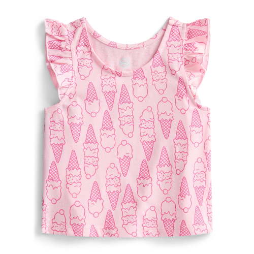 Wonder Nation Toddler Girls Printed Tank Top with Ruffle Sleeves, Sizes 18M–5T