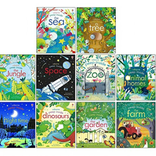Usborne Peep Inside Collection 10 Books Set (Tree, The Sea, the Jungle