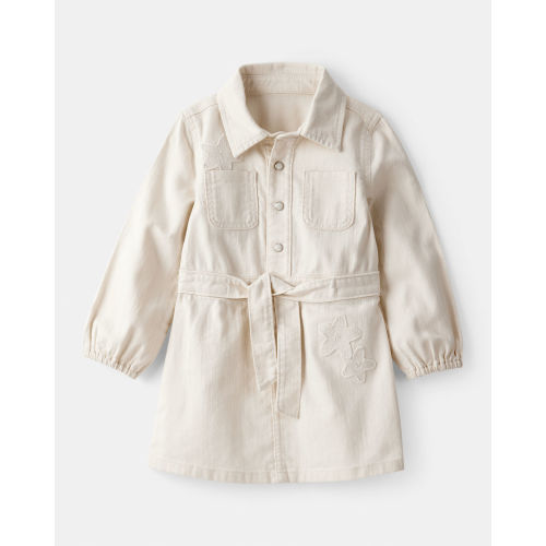 Toddler Girl Embroidered Cotton Long-Sleeve Dress - White - OshKosh | Carter's