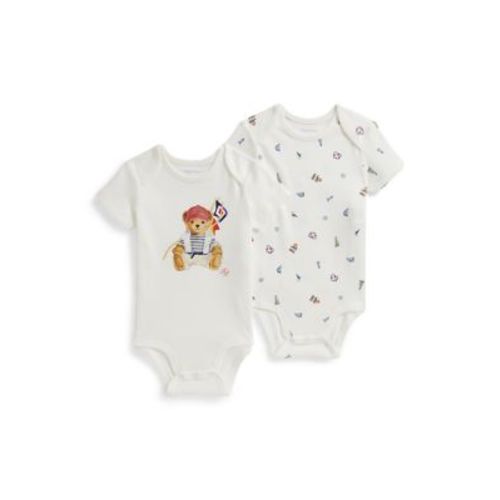 Baby Boys Polo Bear Cotton Bodysuit 2-Pack