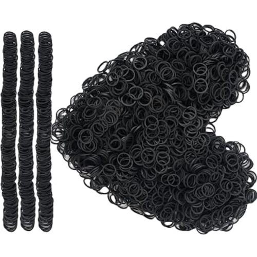 Rubber Bands mini 2000pcs rubber band black 0.5inch small Rubber Band Mini Soft Elastic Bands Diameter 13mm rubber bands for Office Supplies School