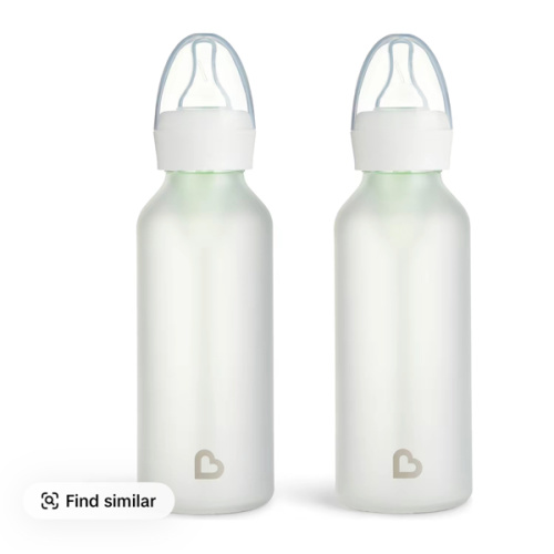 Munchkin Bond Silicone Glass Baby Bottle - Anti-Colic Feeding System with Natural Feel Nipple, 2pk - TikTok Shop