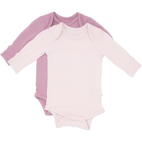 KYTE BABY Rayon made from Bamboo Long Sleeve Baby Bodysuits, 2-Pack