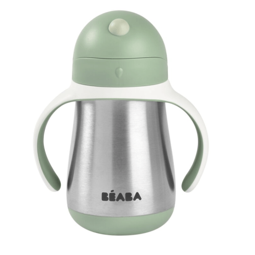 Stainless Steel Straw Cup 8.5 fl. oz. sage green | BEABA | USA
