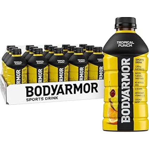 BODYARMOR Sports Drink, Tropical Punch, Electrolyte Drink Hydration, 28 Fl Oz Bottles (15 Pack), Flavored Coconut Water with B Vitamins & Antioxidants