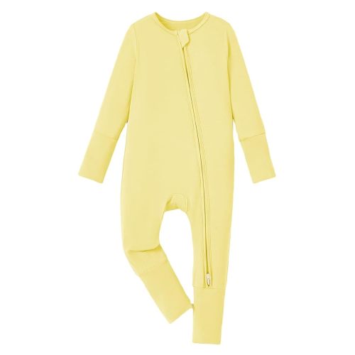 PATPAT Baby Pajama with Bamboo Viscose, Footie Jumpsuit Romper with 2-Way Zipper for Baby Boy Girl Toddler Sleeper Sleepwear