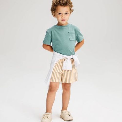 Toddler Boys' Relaxed Short Sleeve Pigment Dye T-Shirt - Cat & Jack™ Teal 4T