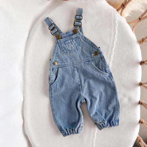 'Little Love Club' Vintage Blue Denim Overalls – Blossom and Pear