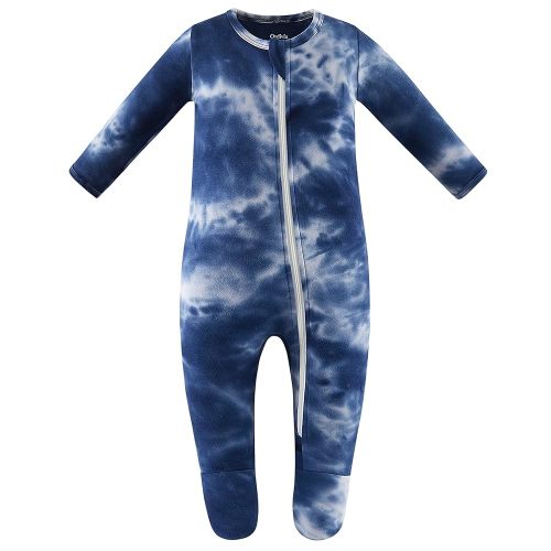 Owlivia Organic Cotton Baby Pajamas, Boys Girls Zip Front Sleep 'N Play Pjs, Footed Sleeper, Long Sleeve