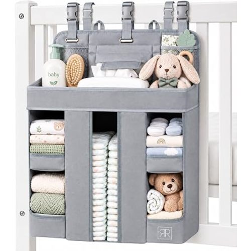 Hanging Diaper Caddy Organizer – Baby Crib Organizer & Nursery Storage