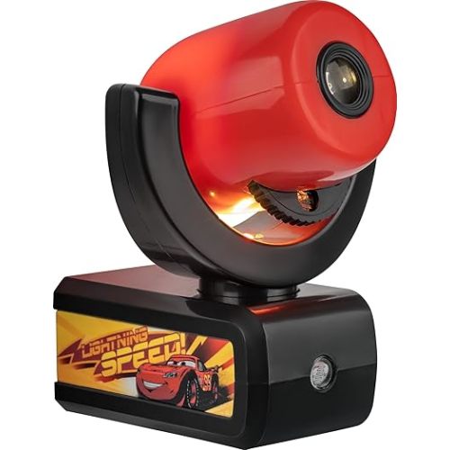 Projectables Pixar Cars LED Kids Night Light, Plug-In, Projector, Dusk-to-Dawn, Lightning McQueen, Galaxy Light, Hallway, Bedroom, Nursery, Playroom, Gaming Room, 11742