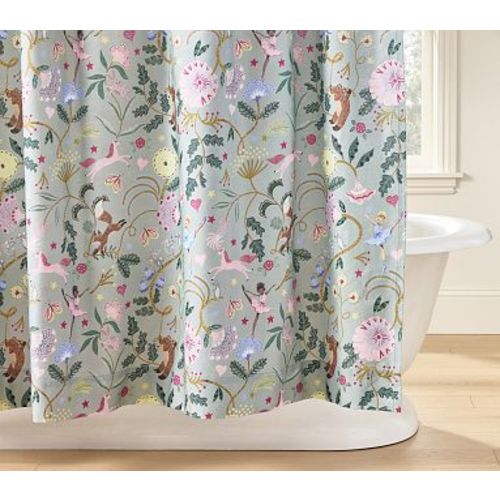 Storybook Friends Floral Shower Curtain , ONE SIZE , Green Multi