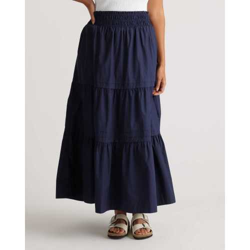 100% Organic Cotton Tiered Maxi Skirt