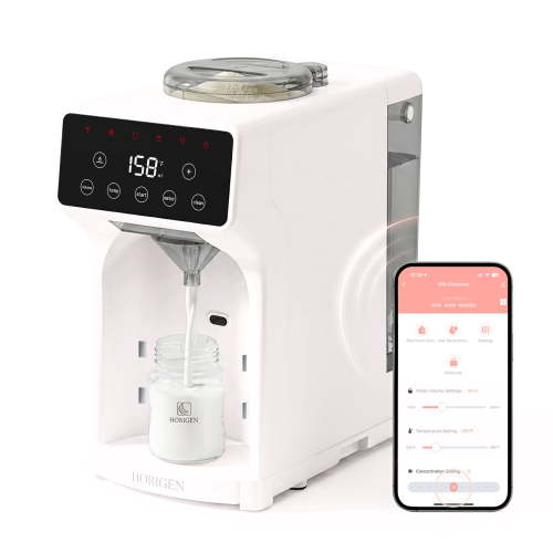 HORIGEN Pink Automatic Baby Formula Dispenser with App Control, Instant Heating, BPA-Free for Night Feeding
