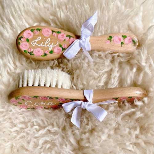 Personalised Baby Brush | Hand-Painted Hairbrush | Name Hairbrush | Personalised Hairbrush | New Baby Gift| Personalized hairbrush|
