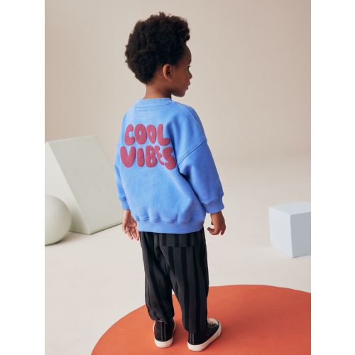 Blue/Grey Sweatshirt And Stripe Joggers Set (3mths-7yrs)