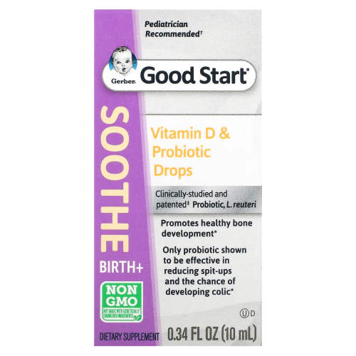Gerber, Good Start, Soothe Baby Vitamin D & Probiotic Drops, Birth+, 0.34 fl oz (10 ml)