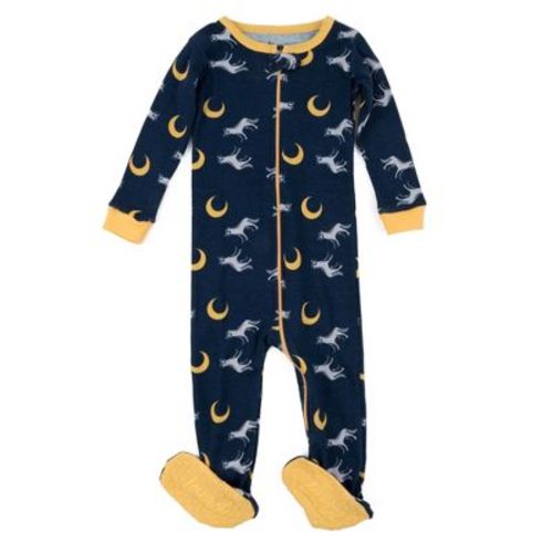 Leveret Footed Cotton Pajamas Wolf 12-18 Month