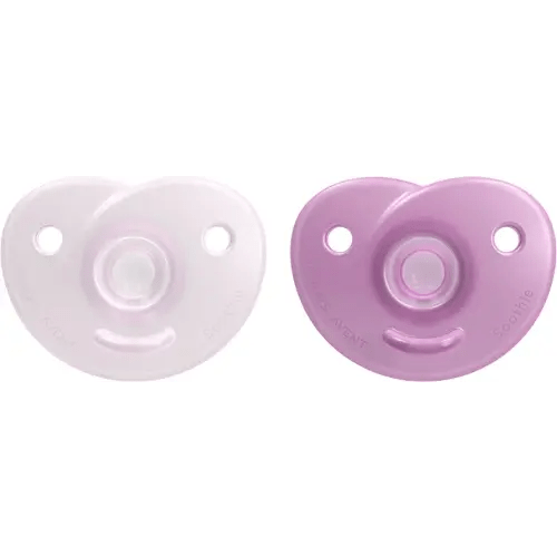 Philips AVENT Soothie Heart pacifier 3-18m, pink/light pink, 2 pack, SCF099/12