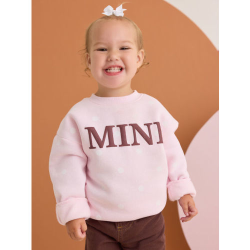Penelope Polka Dot Mini Sweatshirt in Pink | AS Kids