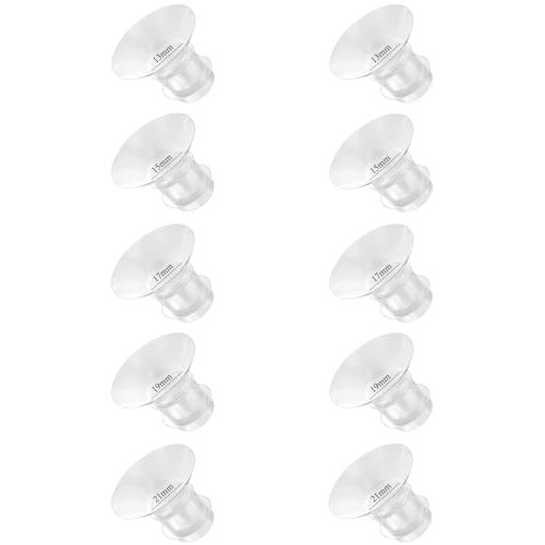 Flange Sizing Kit with 10PCS Flange Inserts 13/15/17/19/21mm Compatible with Momcozy/Spectra/Medela/Elvie/TESETE/Bellaaby,Flange Insert Kit for 24mm Flanges/Shield Breast Pumps